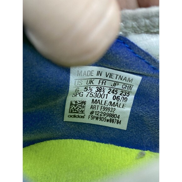 Adidas Mens Size 6 Nemeziz Messi 19.3 Indoor Soccer Cleats White F99932 - Picture 6 of 7